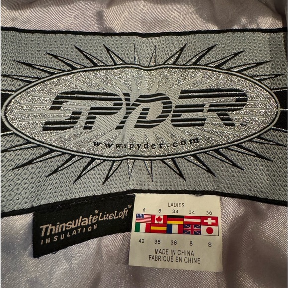 Spyder Light Blue Thinsulate Ski Jacket - Size 6 - Picture 6 of 16